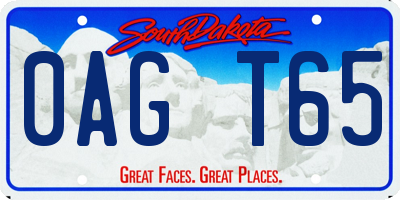 SD license plate 0AGT65