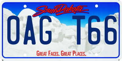 SD license plate 0AGT66