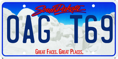 SD license plate 0AGT69