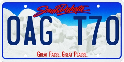 SD license plate 0AGT70