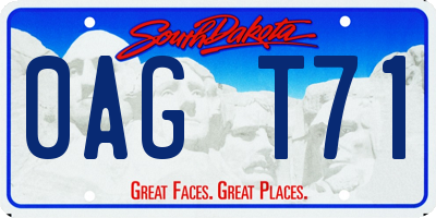 SD license plate 0AGT71