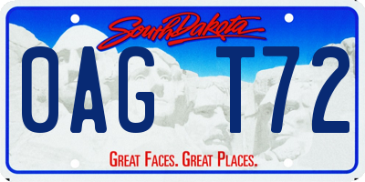 SD license plate 0AGT72