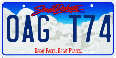 SD license plate 0AGT74