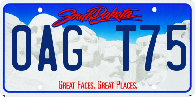 SD license plate 0AGT75