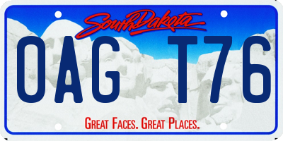 SD license plate 0AGT76