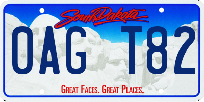 SD license plate 0AGT82