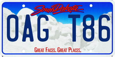 SD license plate 0AGT86