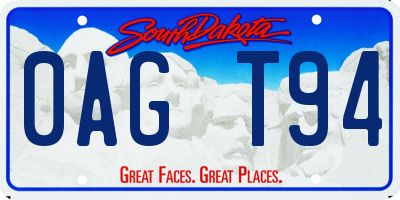 SD license plate 0AGT94