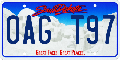 SD license plate 0AGT97