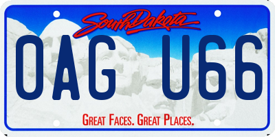 SD license plate 0AGU66