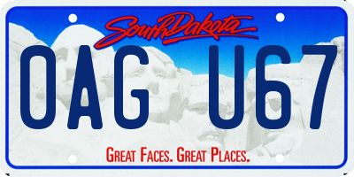 SD license plate 0AGU67