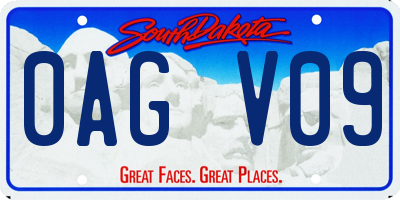 SD license plate 0AGV09