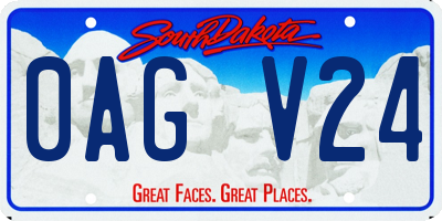 SD license plate 0AGV24