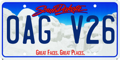 SD license plate 0AGV26