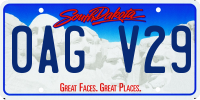 SD license plate 0AGV29