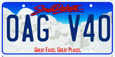 SD license plate 0AGV40