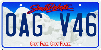 SD license plate 0AGV46