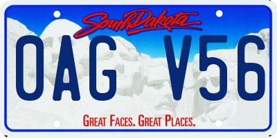 SD license plate 0AGV56