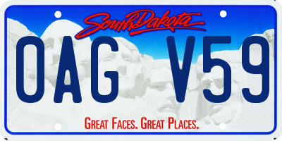 SD license plate 0AGV59