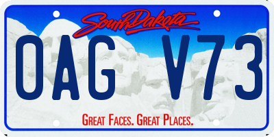 SD license plate 0AGV73