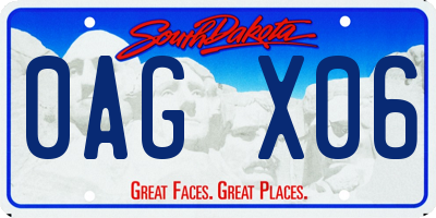 SD license plate 0AGX06