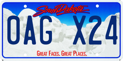 SD license plate 0AGX24