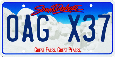 SD license plate 0AGX37