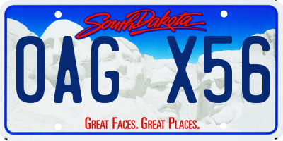 SD license plate 0AGX56