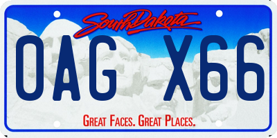 SD license plate 0AGX66