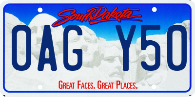 SD license plate 0AGY50