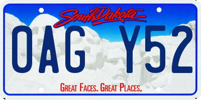 SD license plate 0AGY52