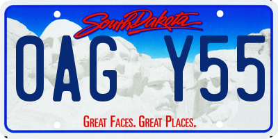 SD license plate 0AGY55