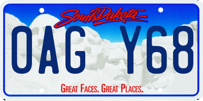 SD license plate 0AGY68