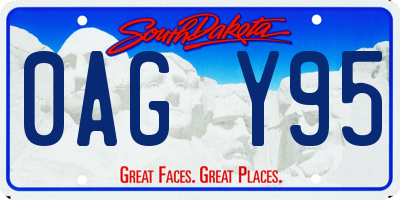 SD license plate 0AGY95