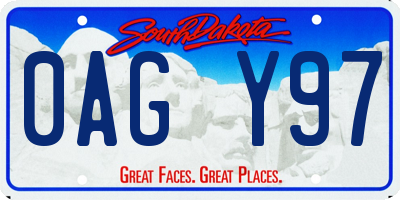 SD license plate 0AGY97