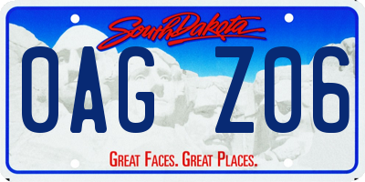 SD license plate 0AGZ06