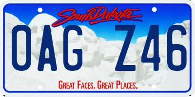 SD license plate 0AGZ46