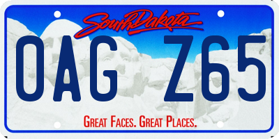 SD license plate 0AGZ65