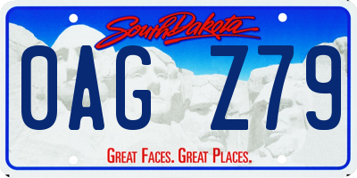 SD license plate 0AGZ79