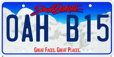 SD license plate 0AHB15