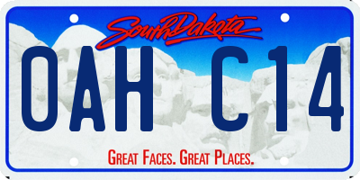 SD license plate 0AHC14