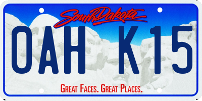 SD license plate 0AHK15