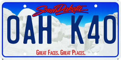 SD license plate 0AHK40