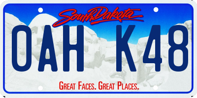 SD license plate 0AHK48