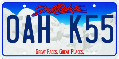SD license plate 0AHK55