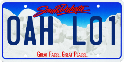 SD license plate 0AHL01