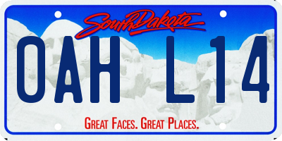 SD license plate 0AHL14