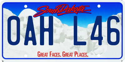 SD license plate 0AHL46