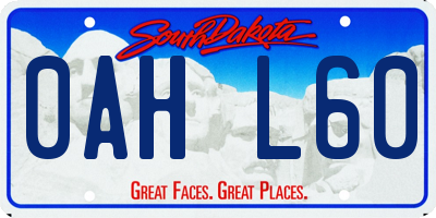 SD license plate 0AHL60