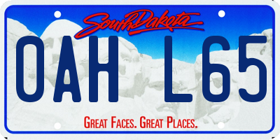 SD license plate 0AHL65